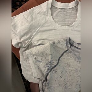Lululemon White and Gray Tops
